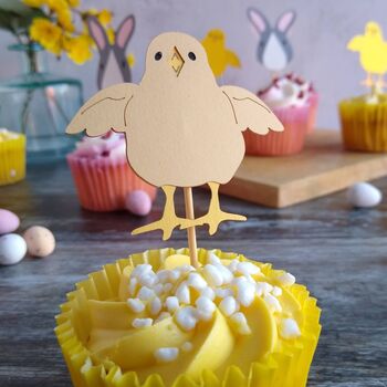 Easter Chick Cupcake Toppers, 3 of 11