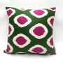 Square Ikat Silk Cushion Watermelon Spot, thumbnail 2 of 7