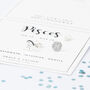 Pisces Zodiac Sterling Silver Stud Earrings – Engraved Astrology Star Sign Jewellery Birthday Gift, thumbnail 1 of 10