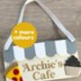 Personalised Wooden Play Kitchen Market Shop Cake Sign Montessori Pretend Play Accessory, thumbnail 1 of 3