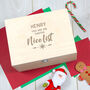 Personalised Nice List Keepsake Christmas Box For Child, thumbnail 1 of 7