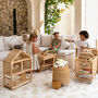 Heirloom Rattan Dolls House With Mini Furniture Set, thumbnail 3 of 5