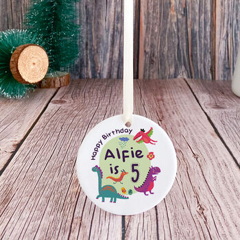 Personalised Birthday Ornament With Name, 5 of 8
