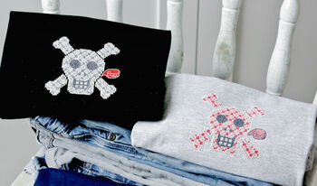Glow In The Dark Skull Cross Stitch Kit For Clothing, 4 of 9