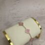 18 K Gold Plated Four Leaf Clover Bracelet, thumbnail 3 of 7