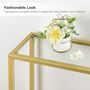 Gold Hallway Tempered Glass Console Entryway Table, thumbnail 5 of 9