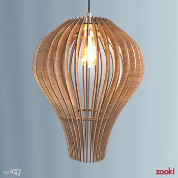 Zooki 14 'Mani' Wooden Pendant Light, 4 of 9