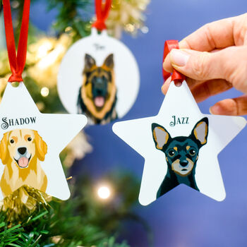 Personalised Christmas Baubles Dog Breed Tree Decoration, 2 of 11