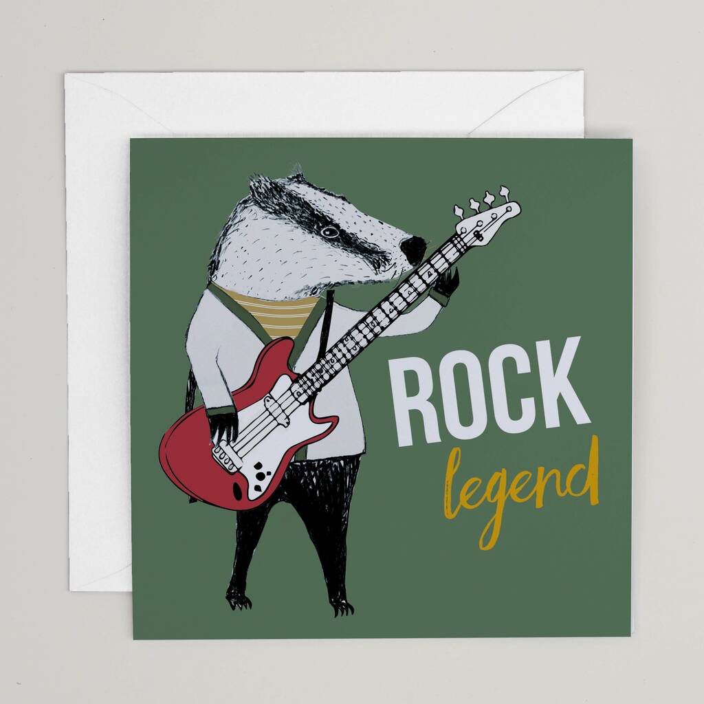 Rock Legend Badger Card