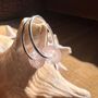 Rose Quartz On Sterling Silver Hoop Earrings, thumbnail 1 of 3