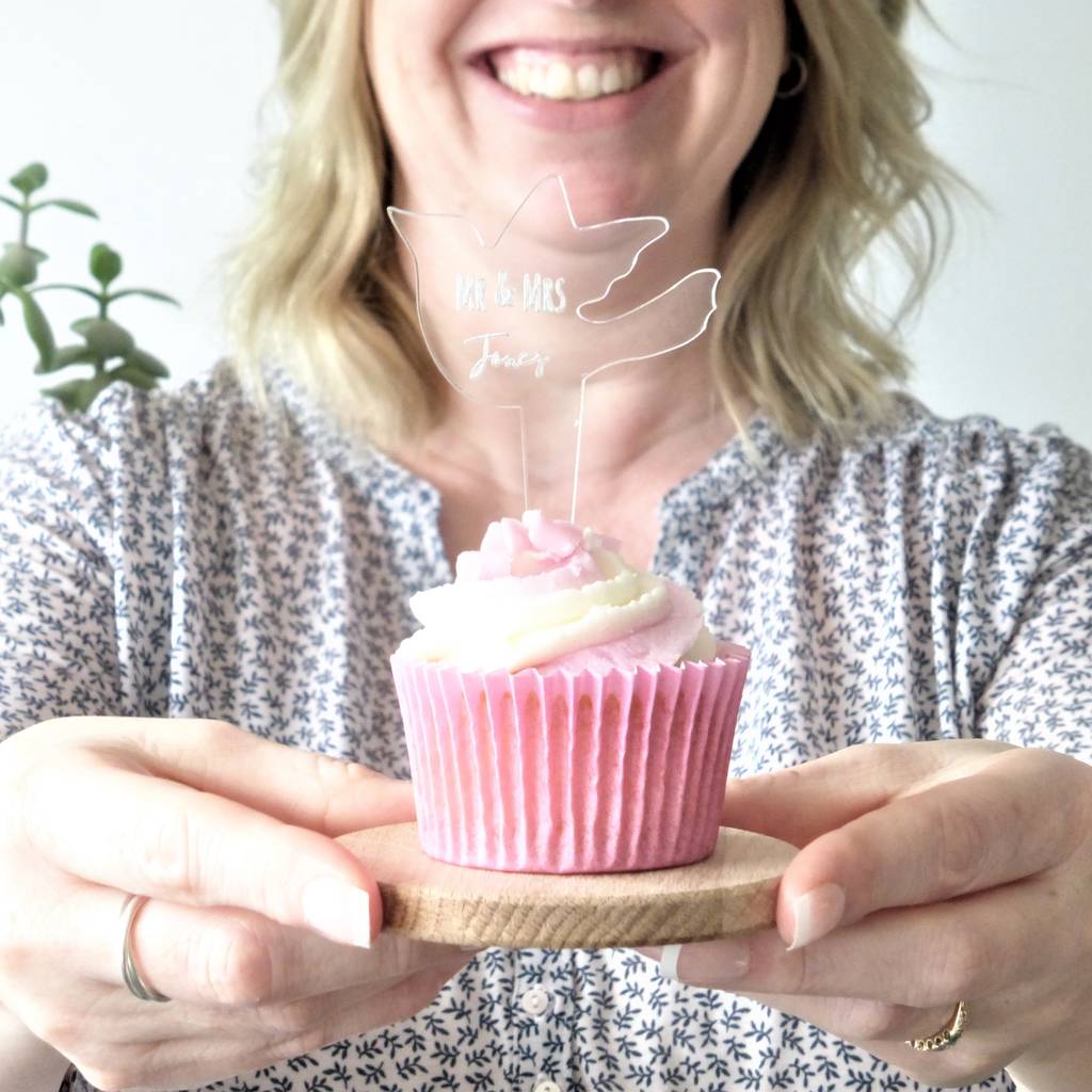 Wedding Personalised Cupcake Toppers By EdgeInspired