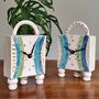 Carriage Mantel Ceramic Clock With Feet And Handle, thumbnail 7 of 9