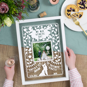Personalised Photo Wedding Papercut, 4 of 5