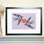 Personalised Lovebirds Gift Print, thumbnail 7 of 7