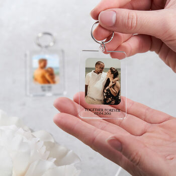 Personalised Photo Keyring, Keychain Gift With Message, 3 of 5