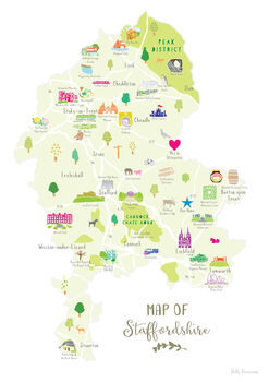 Personalised Staffordshire Map: Add Favourite Places, 3 of 3