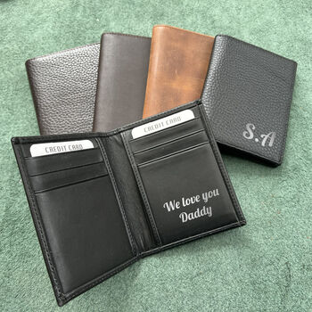 Personalised Leather Wallet, Anniversary Gift, 2 of 12