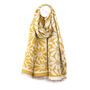 Yellow Retro Daisy Jacquard Scarf, thumbnail 1 of 3