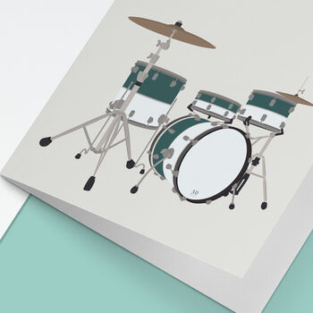 Drum Kit Houseplant Card | Music Greetings Card, 4 of 5