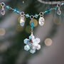 Snowflake Charm Mini Garland – Blue And Green Crystal Decoration, thumbnail 3 of 6