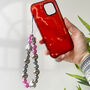 Large Metallic Hearts Mobile Phone Charm Strap, thumbnail 1 of 5