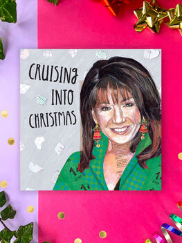 Cruising Into Christmas Card, Jane Mc Donald Funny Card, 3 of 4