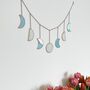 Blue And White Glass Moon Phases Wall Hanging, thumbnail 1 of 8