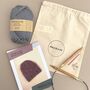 Checkmate Beanie Hat 100% Merino Knitting Kit, thumbnail 2 of 6