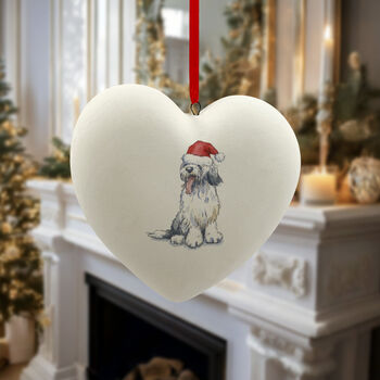 Old English Sheepdog Ceramic Bauble, 4 of 4