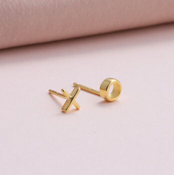 Sterling Silver Kiss And Hug Ear Studs, 2 of 8