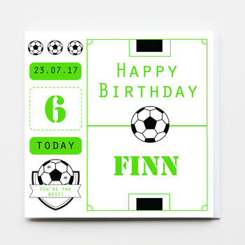 Happy Birthday Football Greeting Card, 2 of 6