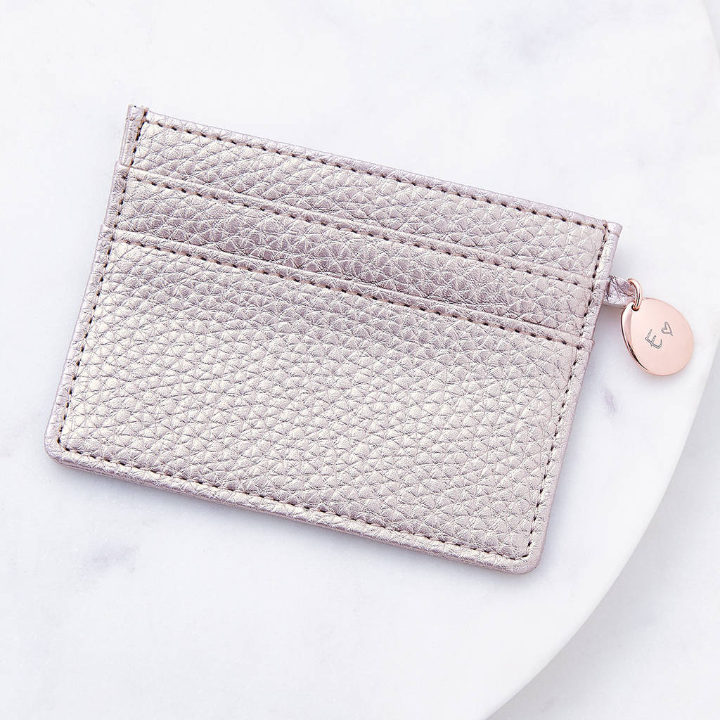 personalised metallic card holder by lily belle | notonthehighstreet.com
