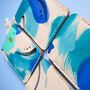 Blue Leather Pocket Wallet, Hand Painted, thumbnail 4 of 11