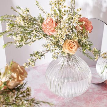 Round Fluted Glass Vase, 4 of 6