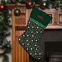 Personalised Christmas Stocking 'Festive Santa', thumbnail 1 of 2