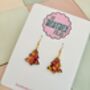 Gold And Red Christmas Tree Glitter Resin Earrings / Festive Jewellery / Christmas Gift, thumbnail 10 of 10