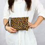 Cowhide Leather Clutch Bag, thumbnail 2 of 12