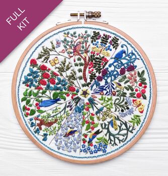 A Year Inspired By William Morris Hand Embroidery Kit, 8 of 12