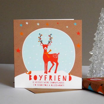 Snowflake Boyfriend Christmas Card, 2 of 2
