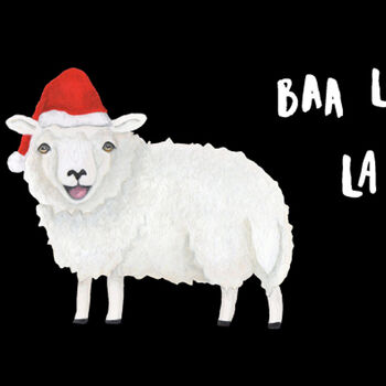 'Baa La La La La' Santa Sheep Christmas Card, 2 of 10