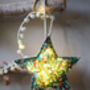 Liberty Print Fairy Light Star Tree Decoration, thumbnail 6 of 6