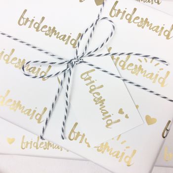 Bridesmaid Wedding Wrapping Paper Set, 6 of 7
