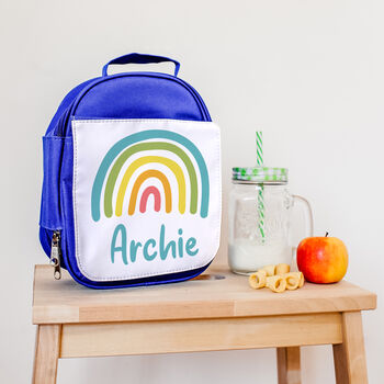 Children's Personalised Insulated Rainbow Lunch Bag, 3 of 3