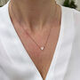 Small Triangle Necklace Rose Or Gold Plated 925 Silver, thumbnail 2 of 6
