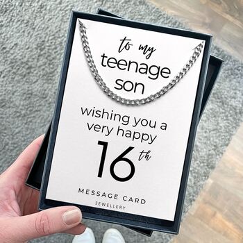Chunky Silver Curb Chain Perfect 16th Birthday Gift, 6 of 6
