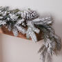 Sparkling Snow Dusted Nordic Christmas Garland, thumbnail 3 of 3