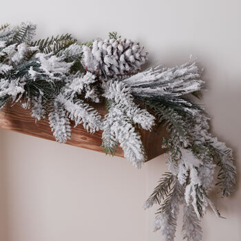 Sparkling Snow Dusted Nordic Christmas Garland, 3 of 3
