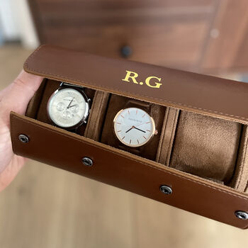 Personalised Best Man Watch Holder Case For Him, 5 of 6