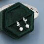Marquise Cz Pair With Baroque Pearl Dangle Earrings, thumbnail 1 of 12