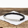 Personalised Men's Silver And Wood Beaded Bracelet, thumbnail 1 of 6